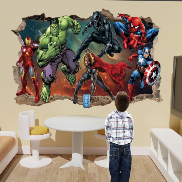 Superhero Avengers Decal Self-adhesive Vinyl Poster Wall Sticker