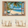 Sea Sun Beach Self-adhesive Poster Wall Sticker Poster Mural Decal
