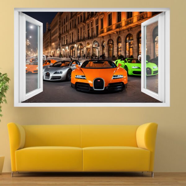 Sports Cars Wall Decal Sticker | Self-Adhesive Poster, Mural, Removable Vinyl | Home, Nursery, Office, Room Decor 1331