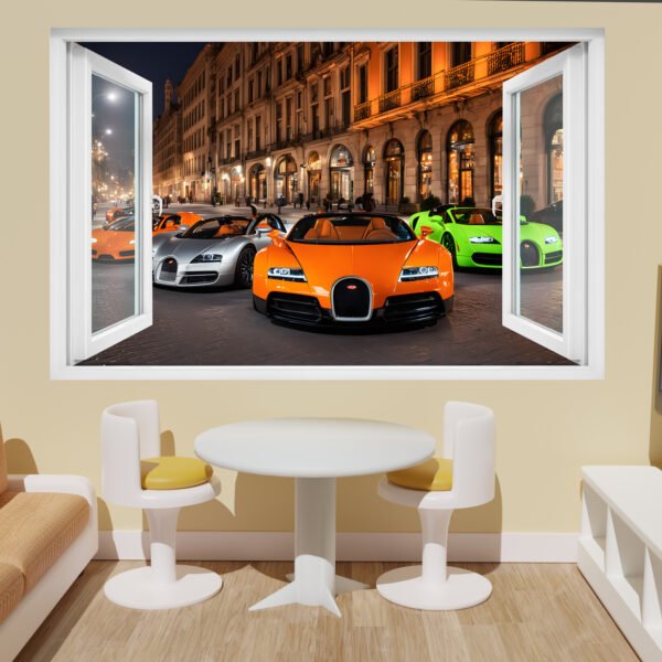 Sports Cars Wall Decal Sticker | Self-Adhesive Poster, Mural, Removable Vinyl | Home, Nursery, Office, Room Decor 1331 - Image 2
