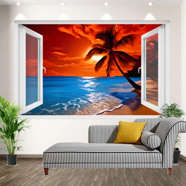 Sea beach tropical wall decal