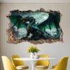 Mythical Dragon Decal Poster Self-adhesive Wall Sticker Mural