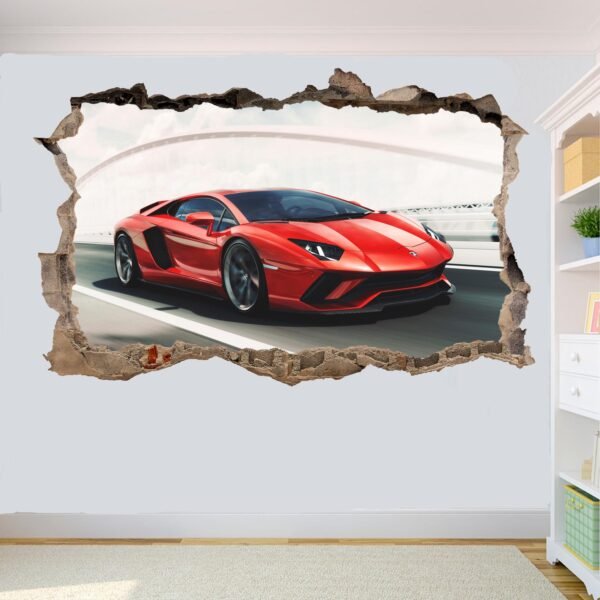 Sports car wall decal sticker poster Lambo