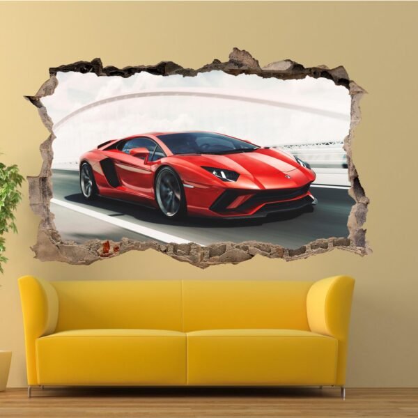 Super Sports Cars Aventador Wall Stickers Decal