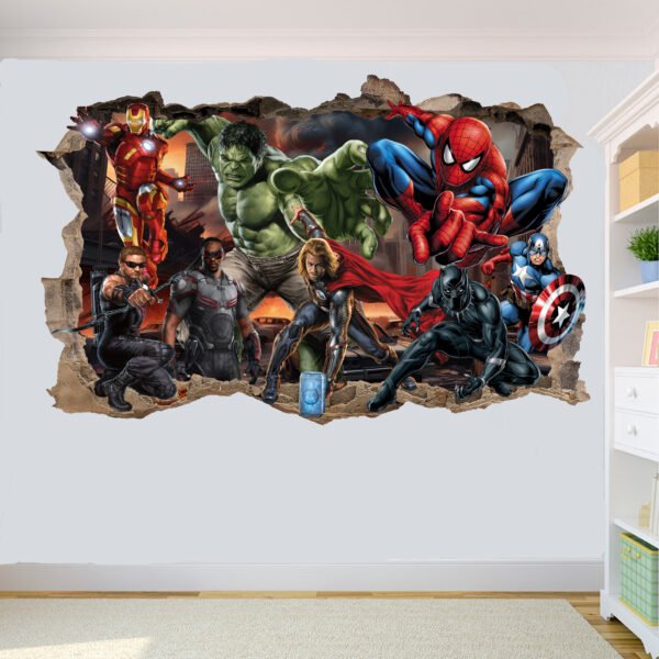 Avengers Superheroes Decal Wall Sticker Art Self-adhesive Vinyl Poster
