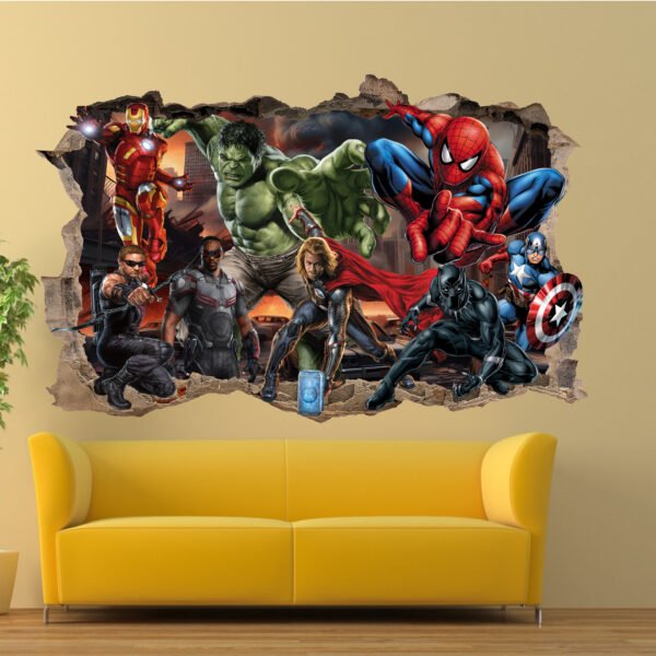 Avengers Superheroes Decal Wall Sticker Art Self-adhesive Vinyl Poster