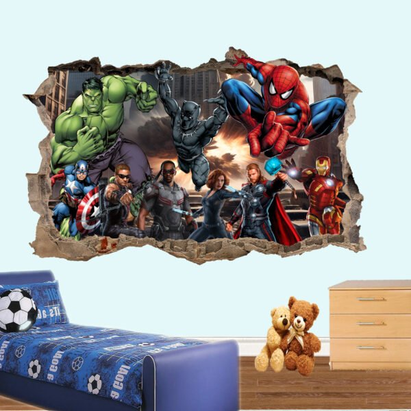 Avengers Superhero Decals Wall Sticker Art Self-adhesive Vinyl Poster