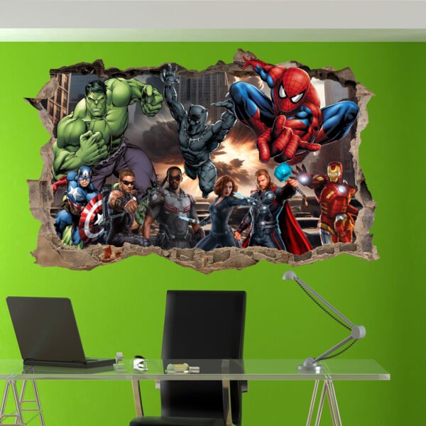 Avengers Superhero Decals Wall Sticker Art Self-adhesive Vinyl Poster