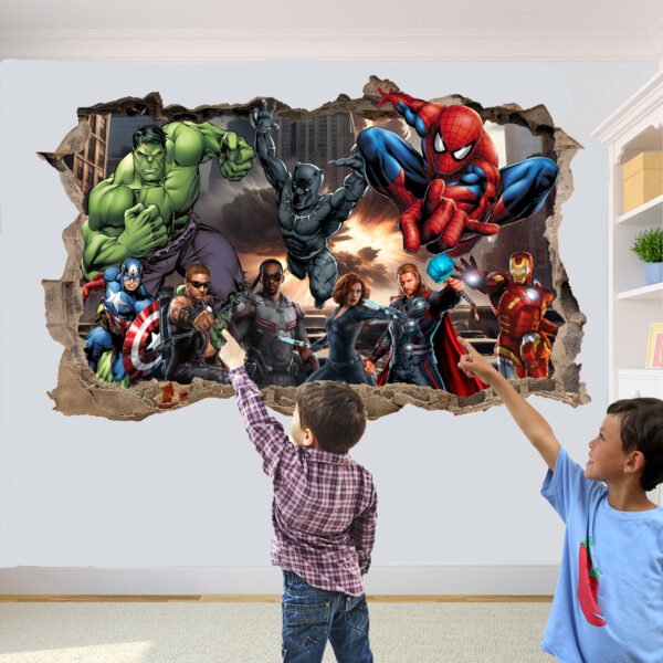Avengers Superhero Decals Wall Sticker Art Self-adhesive Vinyl Poster