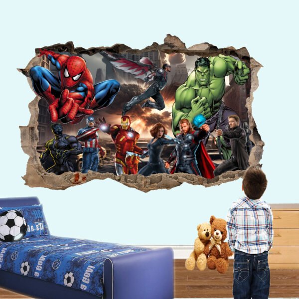 Avengers Superhero Decals Wall Sticker Art Self-adhesive Vinyl Poster