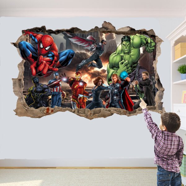 Avengers Superhero Decals Wall Sticker Art Self-adhesive Vinyl Poster