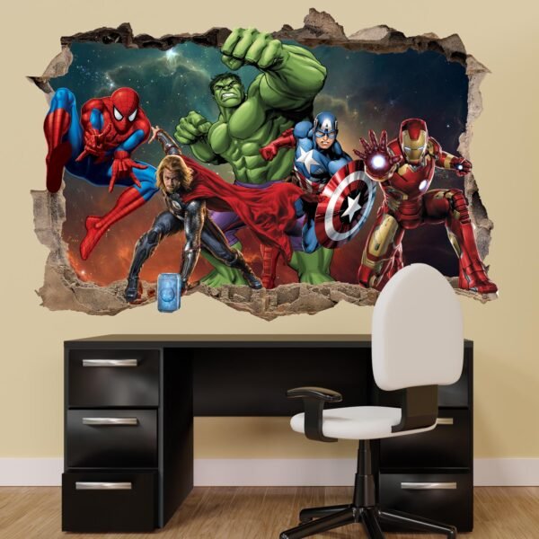 Avengers Superheroes Wall Stickers Decal Art Self-adhesive Vinyl Poster