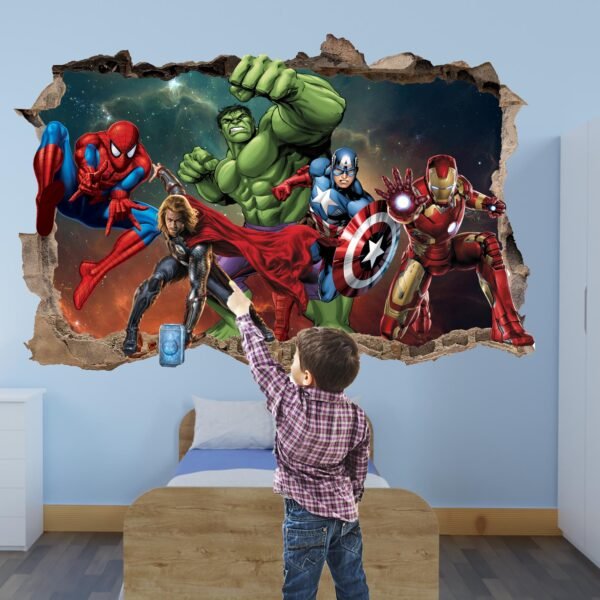 Avengers Superheroes Wall Stickers Decal Art Self-adhesive Vinyl Poster