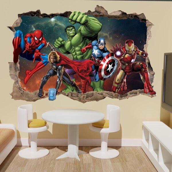 Avengers Superheroes Wall Stickers Decal Art Self-adhesive Vinyl Poster